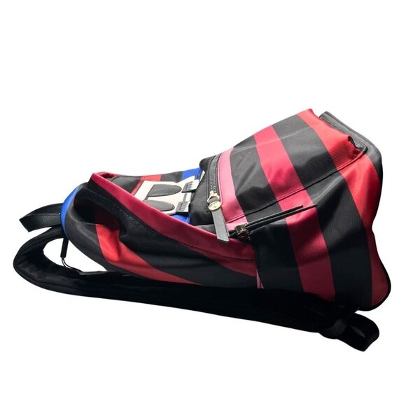 NWT KARL LAGERFELD PARIS WOMEN'S AMOUR COLORFUL STRIPED GRAPHIC BACKPACK - OS - Picture 3 of 13